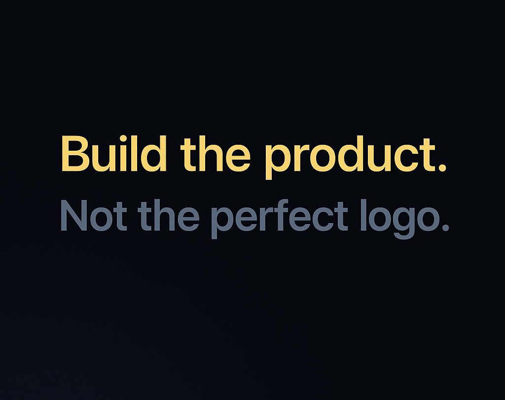 Build the product. Not the perfect logo.

Your SaaS doesn’t need pixel-perfect branding in the beginning.

What it does need is to actually solve the problem.

Logo can wait. Features can’t.
#BuildInPublic #SaaS #StartupTips #IndieHacker #ProductDesign #MVP #EarlyStageFounders