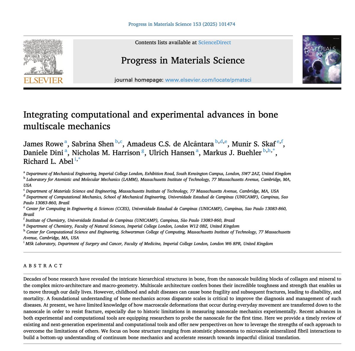 Richie Abel (@richie_abel) on Twitter photo New paper by <a href="/j_rowe2000/">Jamie Rowe</a> with <a href="/ProfBuehlerMIT/">Markus J. Buehler</a> and team at <a href="/MIT/">Massachusetts Institute of Technology (MIT)</a> on integrating computational and experimental advances in bone multiscale mechanics!
tinyurl.com/55a65tu6@imper… <a href="/ImperialSandC/">Surgery and Cancer</a> <a href="/ImperialMechEng/">Imperial Mech Eng</a> <a href="/MIT_CEE/">MIT CEE</a> <a href="/unicampoficial/">unicampoficial</a> <a href="/impchemistry/">Imperial Chemistry</a> New paper by <a href="/j_rowe2000/">Jamie Rowe</a> with <a href="/ProfBuehlerMIT/">Markus J. Buehler</a> and team at <a href="/MIT/">Massachusetts Institute of Technology (MIT)</a> on integrating computational and experimental advances in bone multiscale mechanics!
tinyurl.com/55a65tu6@imper… <a href="/ImperialSandC/">Surgery and Cancer</a> <a href="/ImperialMechEng/">Imperial Mech Eng</a> <a href="/MIT_CEE/">MIT CEE</a> <a href="/unicampoficial/">unicampoficial</a> <a href="/impchemistry/">Imperial Chemistry</a>