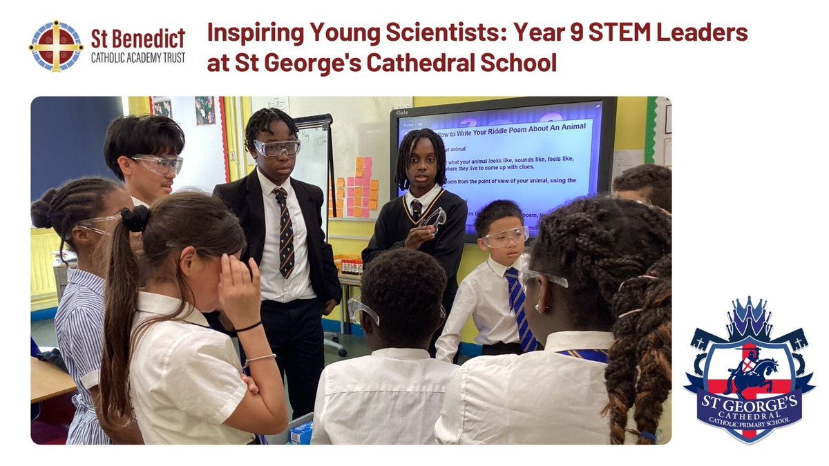St Benedict Catholic Academy Trust (@sbcatrust) on Twitter photo Inspiring the next generation of scientists! Thanks to Mr. McClymont's incredible work with the Trust, our Year 9 STEM leaders delivered engaging "burp in a pot" and bottle vortex activities to Year 5s at St George's Cathedral School, on May 14th. <a href="/bonus_pastor/">Bonus Pastor Catholic College</a> Inspiring the next generation of scientists! Thanks to Mr. McClymont's incredible work with the Trust, our Year 9 STEM leaders delivered engaging "burp in a pot" and bottle vortex activities to Year 5s at St George's Cathedral School, on May 14th. <a href="/bonus_pastor/">Bonus Pastor Catholic College</a>