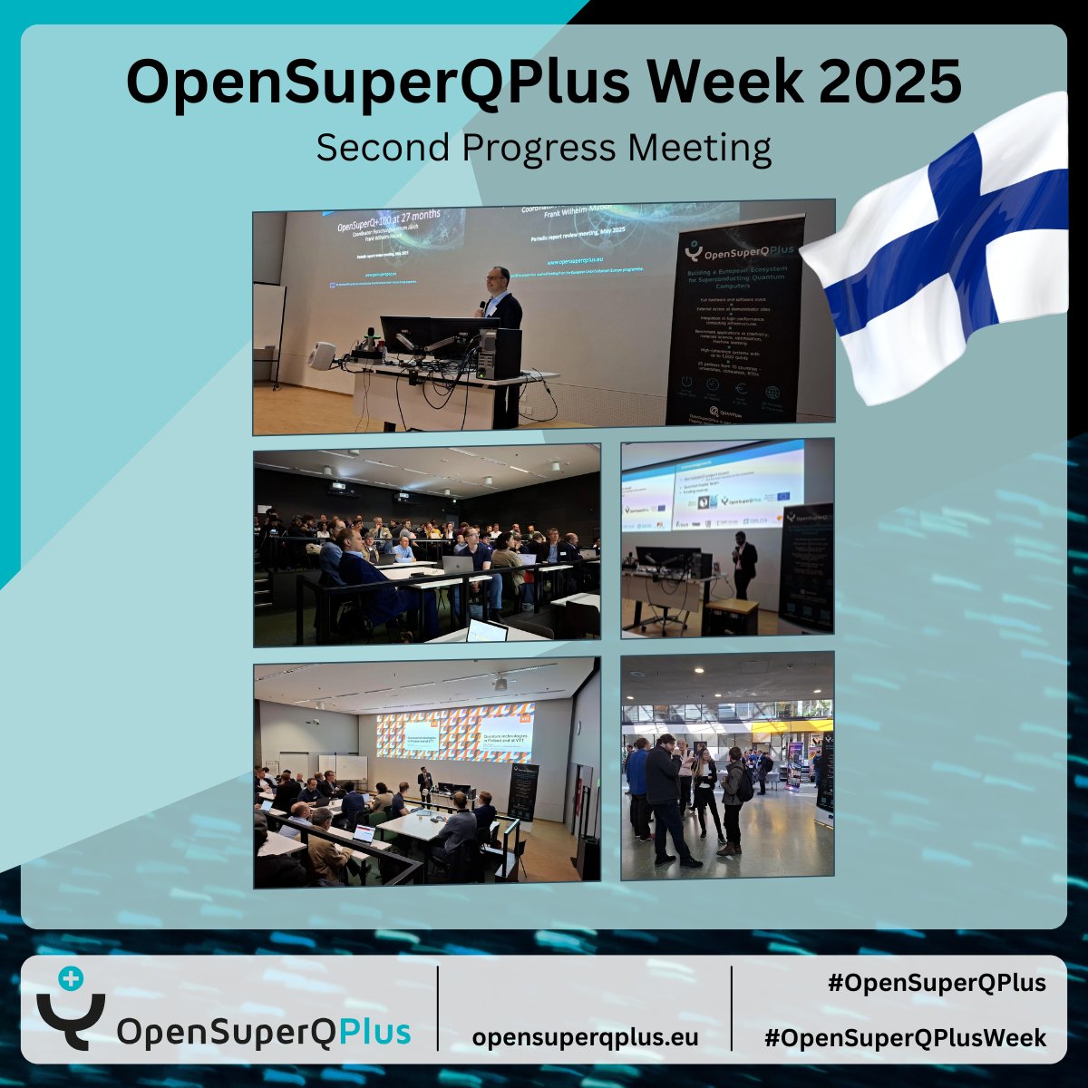It's day 2️⃣ of our #OpenSuperQPlus #progress meeting and while we've just finished the first block of topics and are enjoying a ☕, we're sharing our impressions of yesterday with you.

💡After the break, we're excited for a session on #ethics in #QuantumComputing.

Stay tuned❗