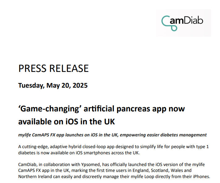 Partha S Kar ๐ฎ๐ณ๐ฌ๐ง๐๐ฅ (@parthaskar) on Twitter photo *NEWS* for the #T1Diabetes community
The <a href="/CamAPS_FX/">CamDiab</a> App - now available via iOS in UK
Good to see this progress and further enhancement of choice for those living with #T1Diabetes
Thank you to all concerned for making this possible- from <a href="/NHSEngland/">NHS England</a> <a href="/NHSDiabetesProg/">NHS Diabetes Programme</a>
Do *NEWS* for the #T1Diabetes community
The <a href="/CamAPS_FX/">CamDiab</a> App - now available via iOS in UK
Good to see this progress and further enhancement of choice for those living with #T1Diabetes
Thank you to all concerned for making this possible- from <a href="/NHSEngland/">NHS England</a> <a href="/NHSDiabetesProg/">NHS Diabetes Programme</a>
Do