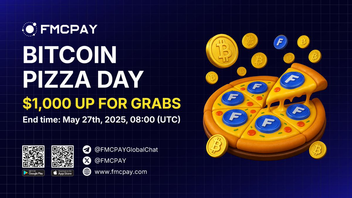 🍕 BITCOIN PIZZA DAY GIVEAWAY – RATE & WIN $1000 🎉 To celebrate Bitcoin  Pizza Day, FMCPAY is giving away a total prize pool of $1000 to our amazing  community 👉 Just