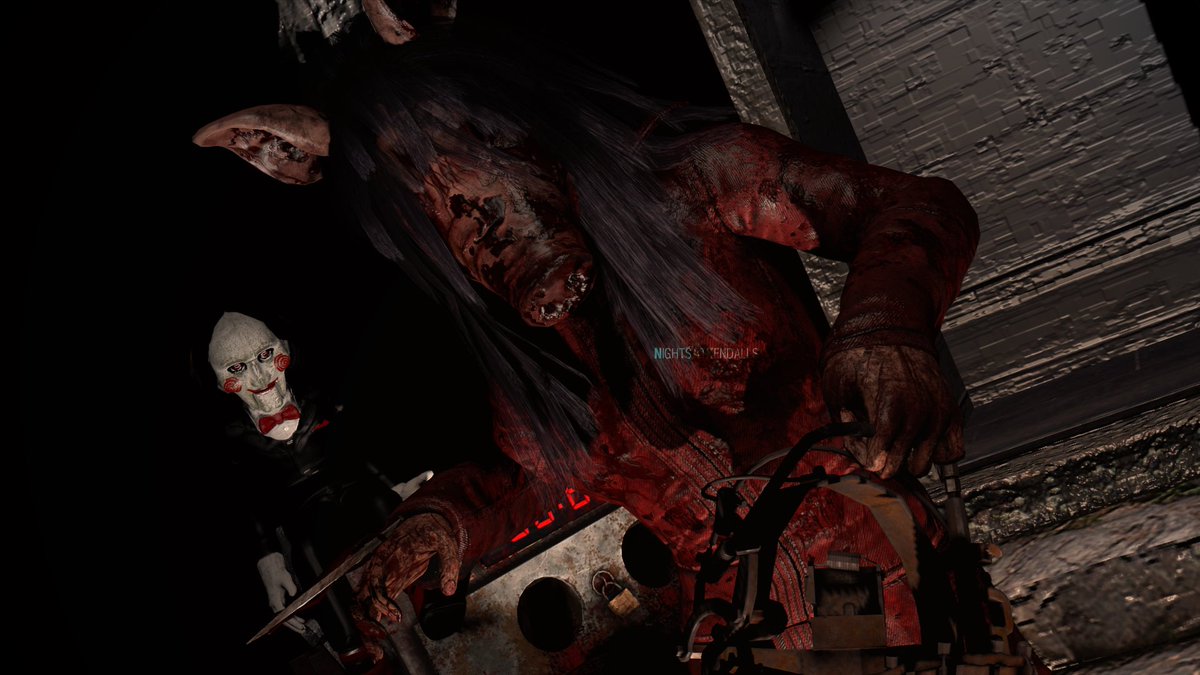 NightAtKendalls's tweet image. So these old renders of my two DbD Killer mains came up in my memories and I wanted to post them again #DeadbyDaylight #TheLegion #ThePig