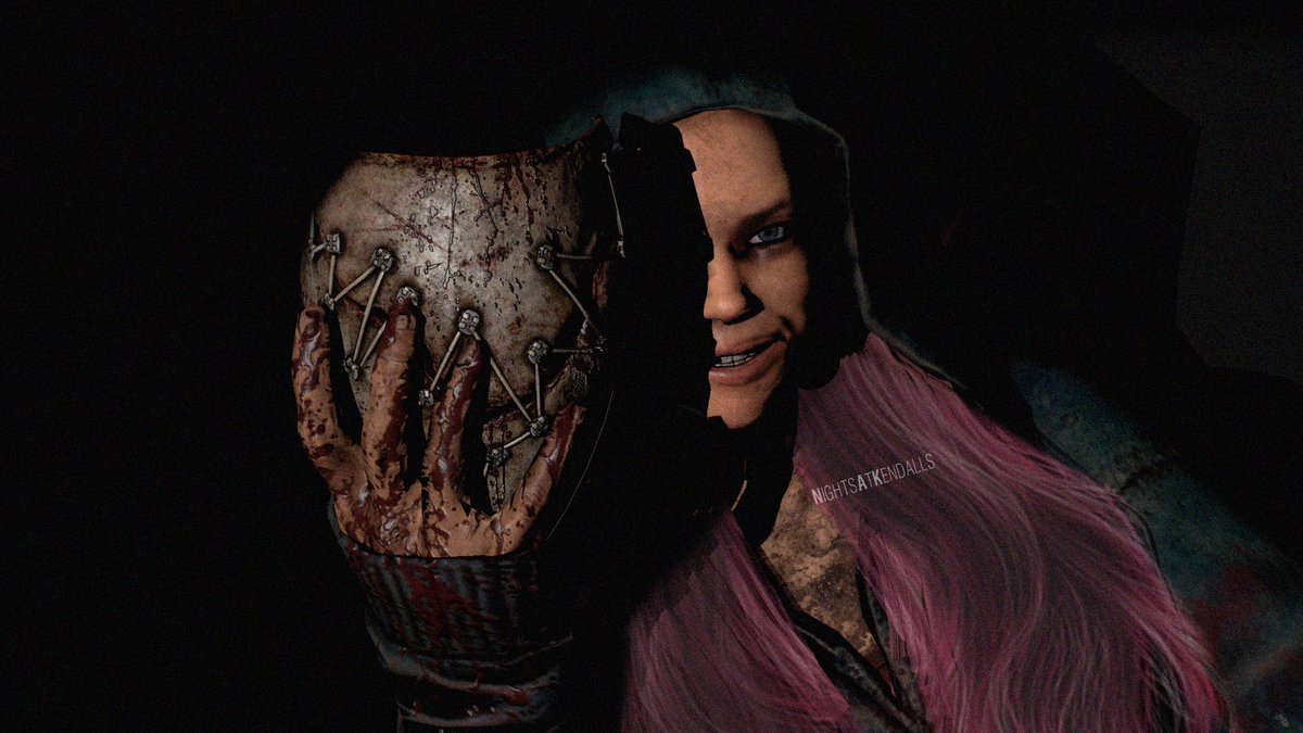 NightAtKendalls's tweet image. So these old renders of my two DbD Killer mains came up in my memories and I wanted to post them again #DeadbyDaylight #TheLegion #ThePig