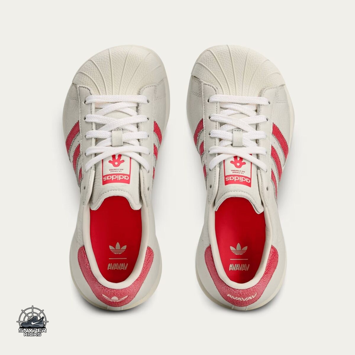 SnyperKicks's tweet image. Avavav x adidas Superstar &quot;Crystal White&quot;
Colorway: Crystal White/Supplier Colour/Easy Yellow
Style Number: 
Release Date: May 22, 2025
Price: $280
#CrystalWhite #avavav #adidas #superstar
