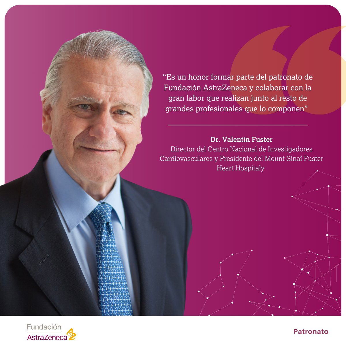 Nuestro órgano de gobierno está compuesto por #científicos comprometidos con la mejora del Sistema Nacional de Salud

El Dr. Valentín Fuster patrono y director del <a href="/CNIC_CARDIO/">CNIC</a>, destaca la importancia de apoyar el talento y la #innovación para mejorar la #salud de los pacientes