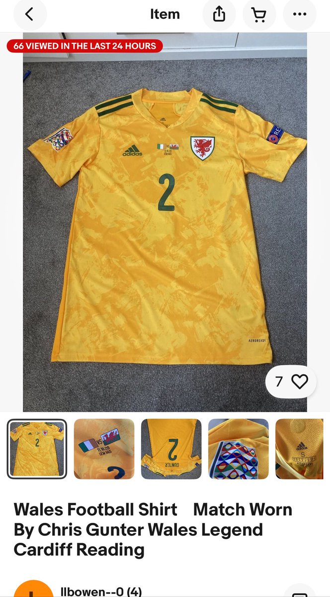 In case anyone is looking at this shirt on EBay, it’s not match worn, Gunter was an unused sub in this game so is match issue at best.
I did message the seller but they’ve not replied or updated the listing