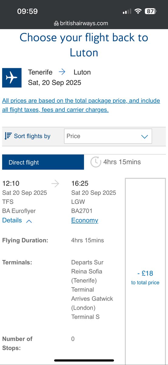 Kisago28's tweet photo. @British_Airways your holiday search sucks. 
I’m looking for flights from Luton airport and you include flights from Gatwick or Heathrow instead. If I wanted those airports I would have picked them! https://t.co/k4qSJcLlh0