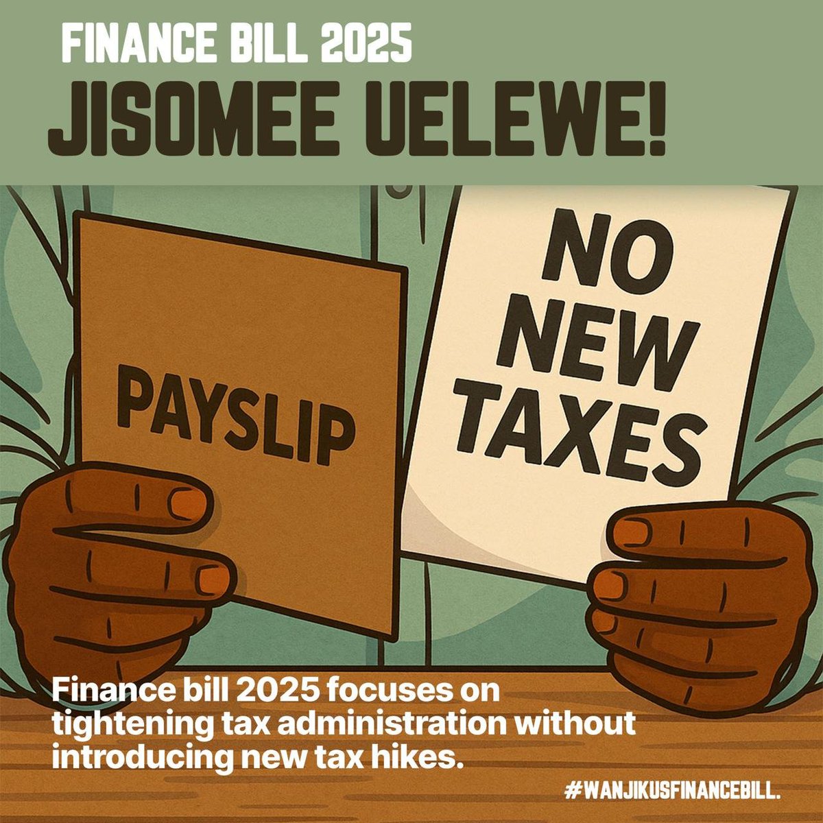 Jisomee finance bill uelewe. 
No new taxes.
#WanjikusFinanceBill
Kama Njenga Public Seal Gaitho Peter Salasya
