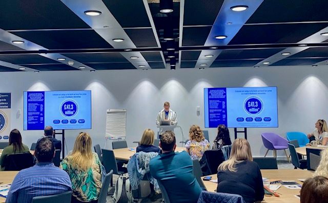 HealthworksNE's tweet photo. The Research and Innovation in Health: A Collaborative Approach event is officially underway!
Paul Court, our Chief Exec of is welcoming participants and setting the scene for a powerful day of ideas, insight, and partnership.
#HealthInnovation #NENC #30YearsOfImpact https://t.co/HVRPvh03MM