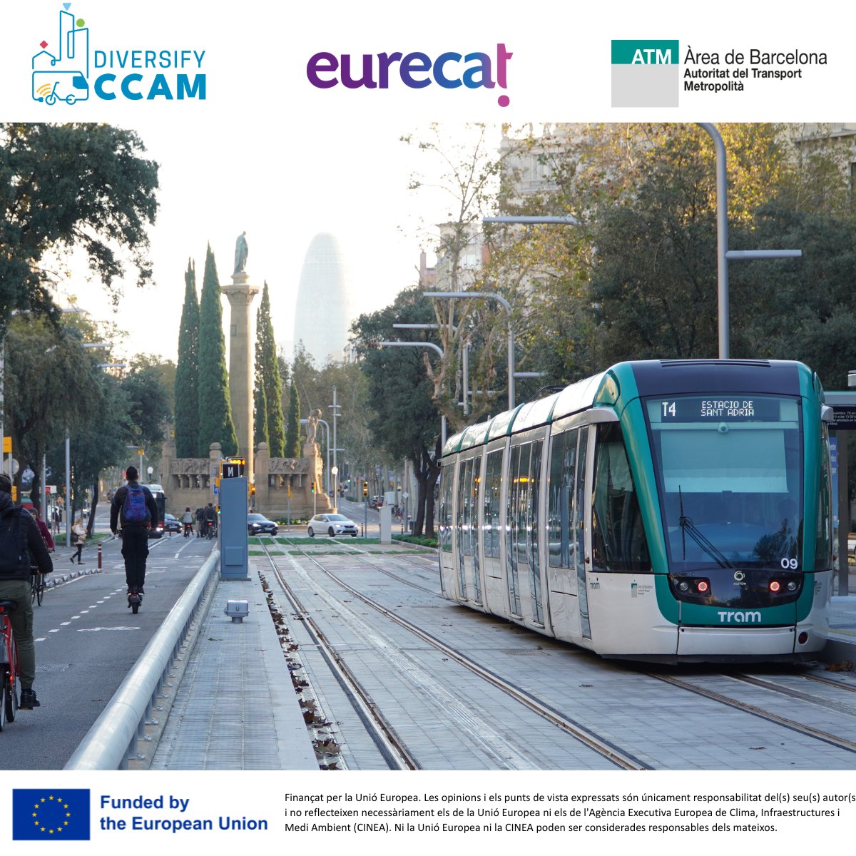 Eurecat (@eurecat_news) on Twitter photo 🚗 Vols ajudar a definir el futur de la mobilitat automatitzada a Barcelona? Respon l’enquesta del projecte Diversify-CCAM i entra al sorteig d’una T-usual!
short.brainbox.gr/ccam
Una iniciativa impulsada per @eurecat_news, amb la col·laboració de l’ <a href="/ATMbcn/">Autoritat del Transport Metropolità</a> 🚗 Vols ajudar a definir el futur de la mobilitat automatitzada a Barcelona? Respon l’enquesta del projecte Diversify-CCAM i entra al sorteig d’una T-usual!
short.brainbox.gr/ccam
Una iniciativa impulsada per @eurecat_news, amb la col·laboració de l’ <a href="/ATMbcn/">Autoritat del Transport Metropolità</a>