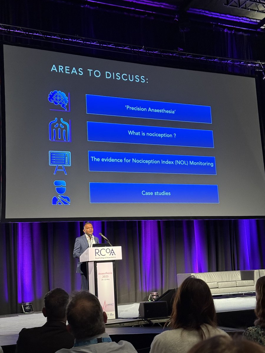Dr Helgi (@doctorhelgi) on Twitter photo First up is <a href="/anilhormis/">Anil Hormis</a> on nociception monitoring. Getting the pain relief right is one of the bigger challenges in anaesthesia. Too little and your patient wakes up in agony, too much and they take ages to wake, remain drowsy and vomit more.
#anaesthesia2025 First up is <a href="/anilhormis/">Anil Hormis</a> on nociception monitoring. Getting the pain relief right is one of the bigger challenges in anaesthesia. Too little and your patient wakes up in agony, too much and they take ages to wake, remain drowsy and vomit more.
#anaesthesia2025