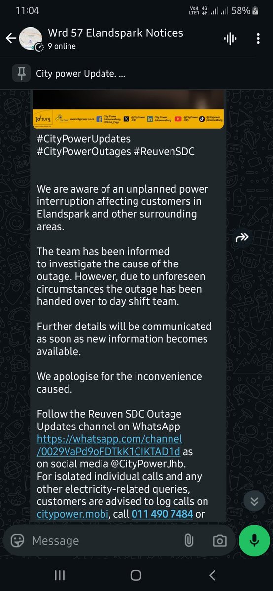 SDrzewicka's tweet photo. @CityPowerJhb https://t.co/ym4isQit57
