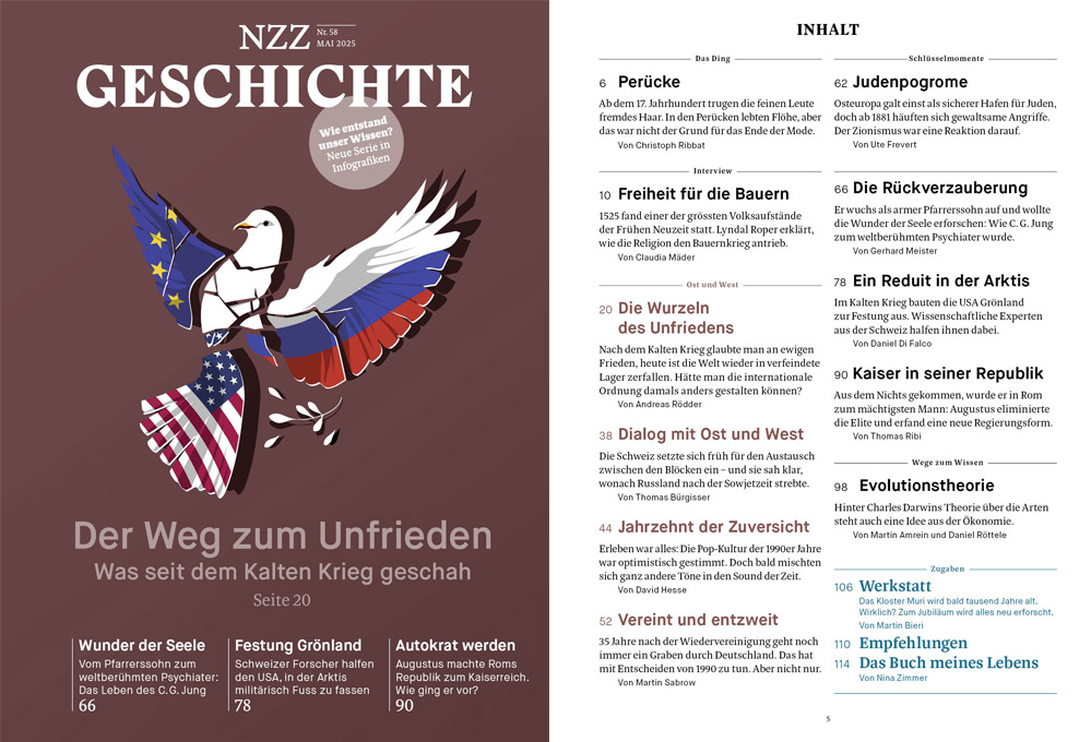 Der #KalteKrieg war vorbei, nun sollte ewiger Friede folgen. Wieso ist daraus nichts geworden? Unser Mai-Heft ist da shop.nzz.ch/geschichte, und wir widmen das Titelthema dem neuen #OstWestKonflikt – mit <a href="/andreasroedder/">Andreas Rödder</a>, Thomas Bürgisser <a href="/Bagotzky/">Thomas Bürgisser</a>, #DavidHesse und #MartinSabrow.