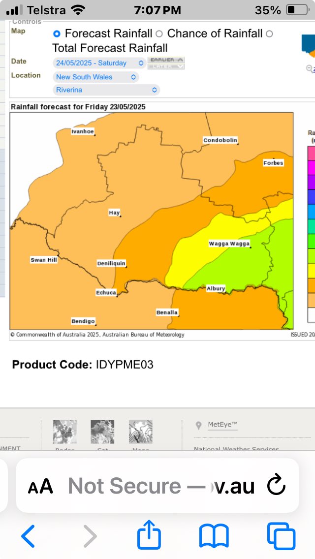 Looks like river is blocking rain for vic hope we all get some