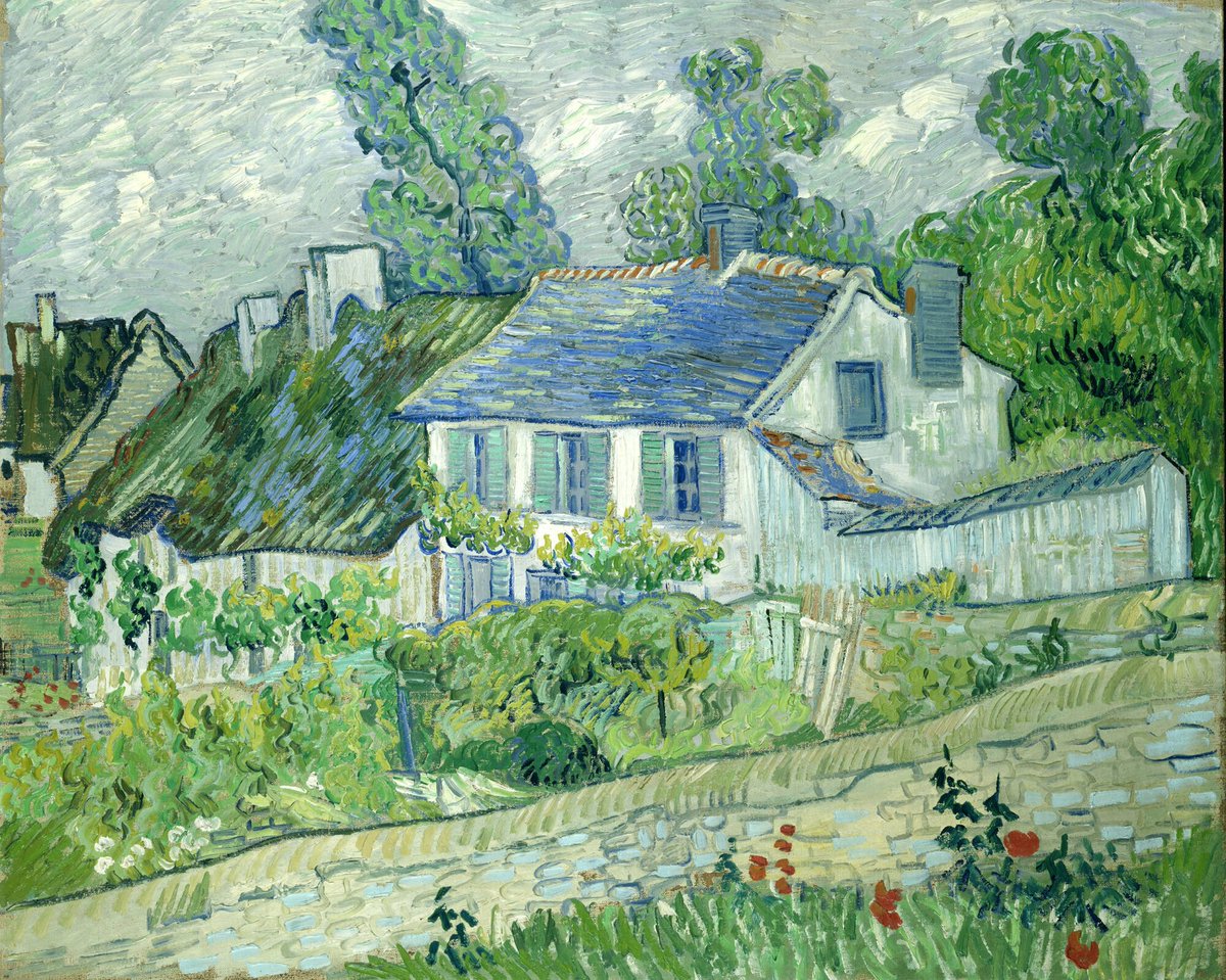 “Auvers is very beautiful,with many old thatched roofs, which are becoming rare…truly,it is profoundly beautiful—genuine countryside,full of character and charm,”
📘read on:📲Download the app for free: getdailyart.com
<a href="/ToledoMuseum/">Toledo Museum of Art</a> 
Houses at Auvers Vincent Van Gogh 1890