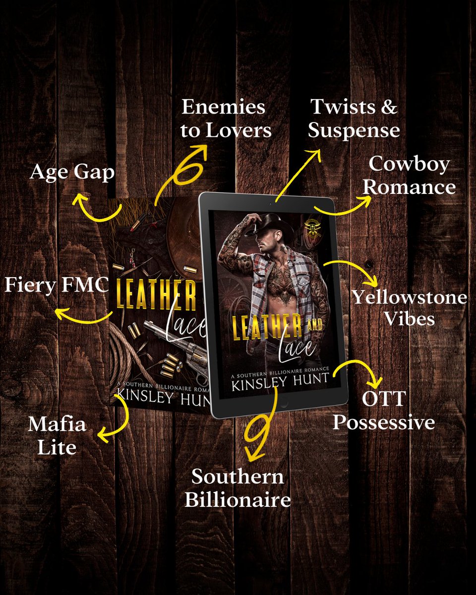 #PREORDER In the world of ranching and horse racing, wealth and power flow from one source. All roads lead to Black Diamond Ranch—and once you're in, there’s no way out. Leather and Lace by Kinsley Hunt #BlackDiamondRanch books2read.com/khleatherandla…