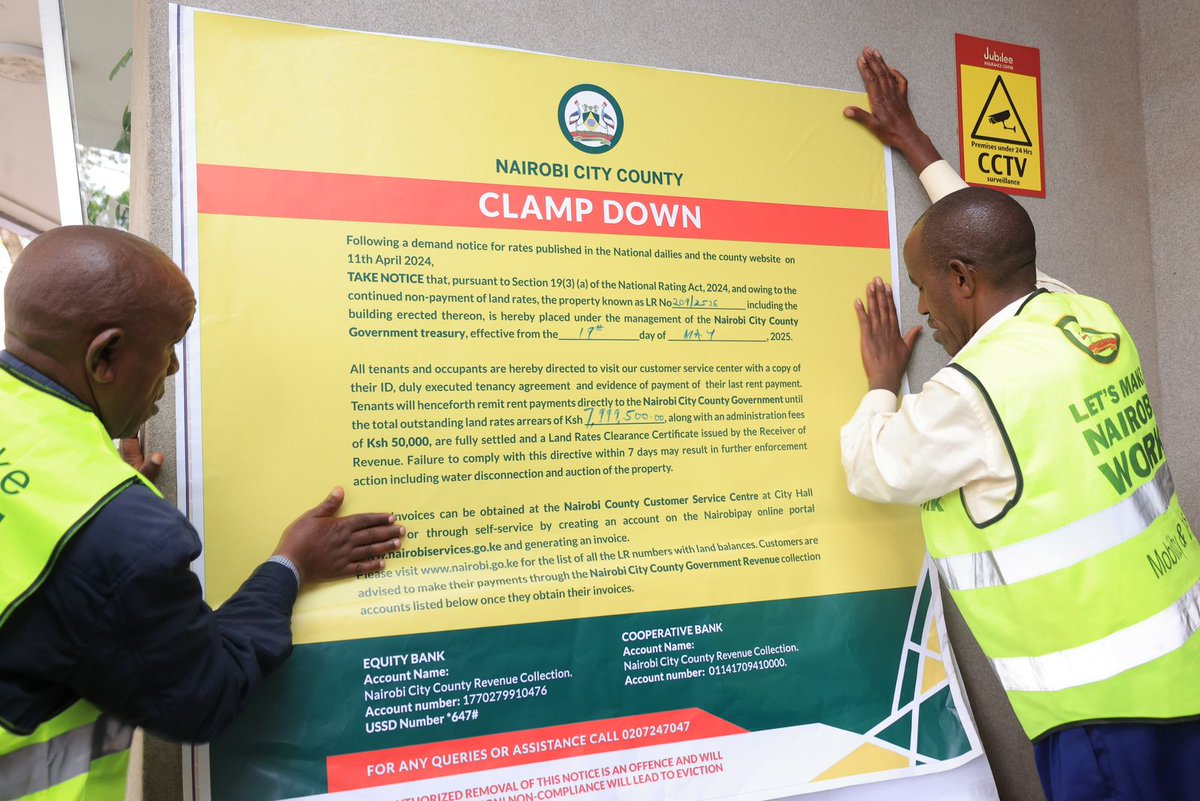 too_bethuel's tweet photo. City Hall Seizes CBD Taifa Road Parking Over Sh41M Land Rates Debt
#LazimaiWork
#LetsMakeNairobiWork
East Africa Karua Natembeya Kitale Gaitho Njenga Gachagua Suluhu Boma yangu Magufuli Tanzani EACC https://t.co/zHo60sJfau