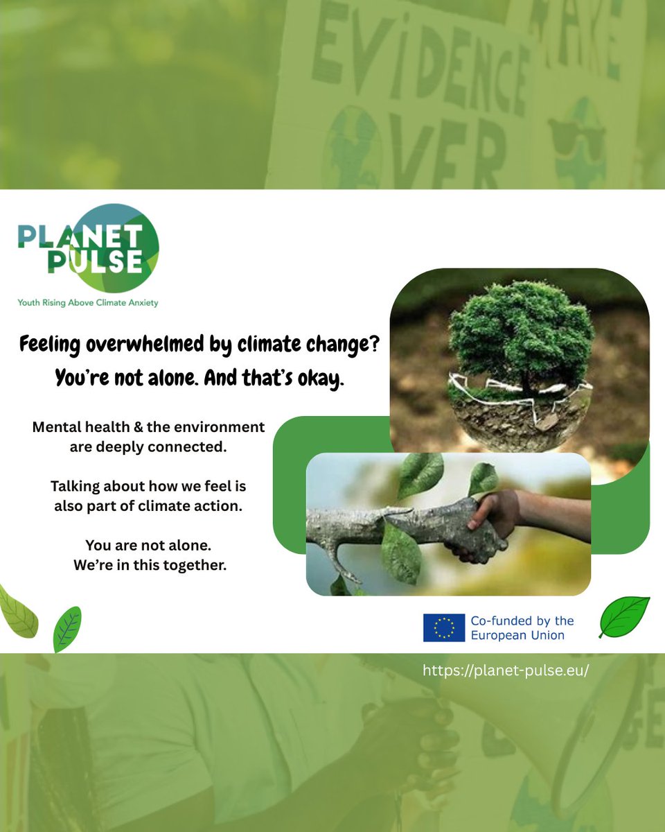#PlanetPulse believes caring for the #Earth starts with caring for ourselves. This #MentalHealthAwarenessMonth, we're spotlighting #climateanxiety, the deep worry many feel about our planet’s future💚🌍
You’re not alone in these #emotions. Let’s create space to #talk #together