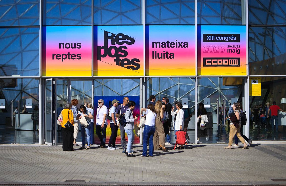 ccoopv's tweet photo. 🔴@ccoopv celebra el seu XIII Congrés a amb el lema ‘Respostes, nous reptes, mateixa lluita’

👉El sindicat decidirà com afrontar els desafiaments laborals, socials i econòmics al País Valencià

#Respostes https://t.co/9vVwxOp9zO
