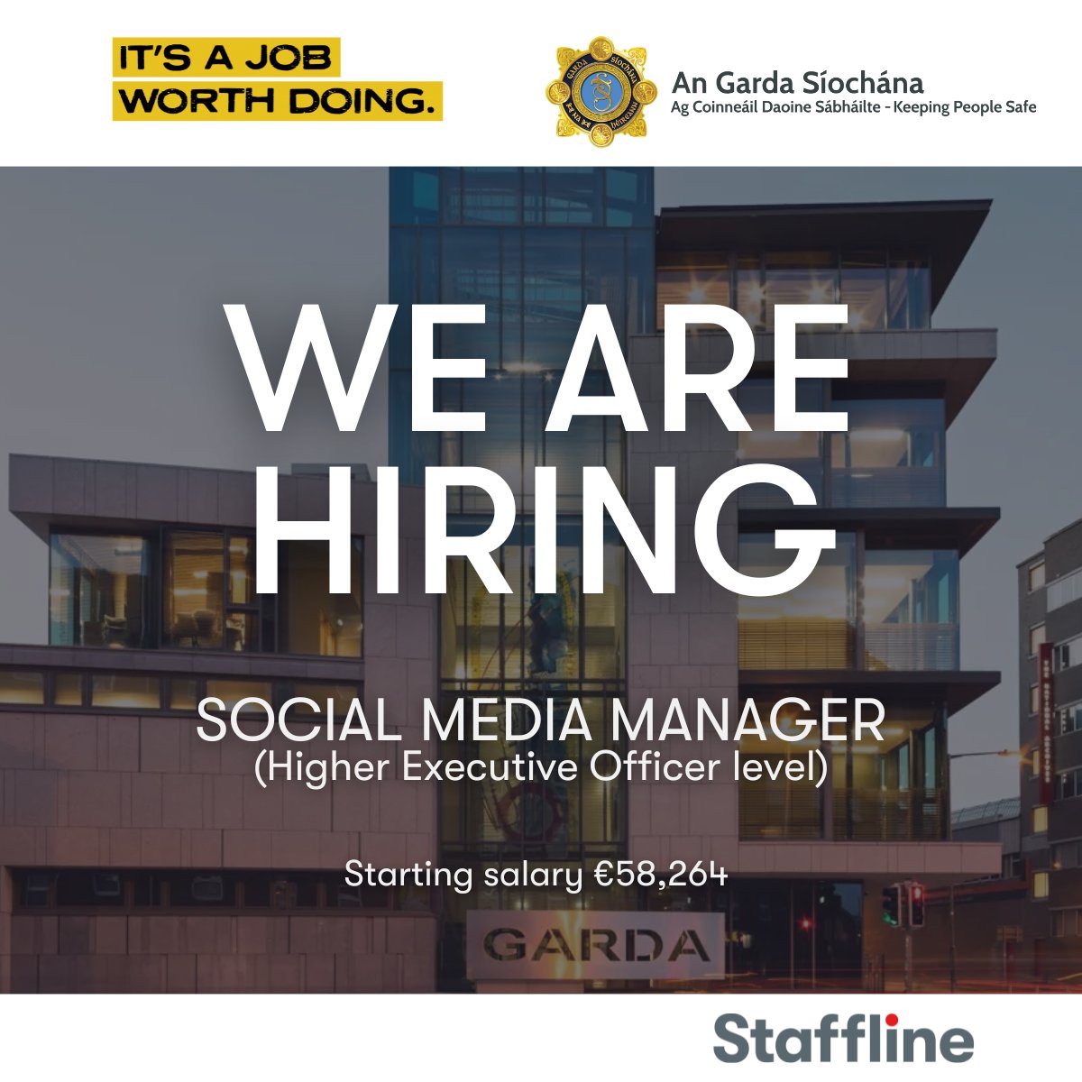 We are hiring a Social Media Manager to manage strategy, policy and content across seven platforms, including TikTok and X.

Applicants must hold a Level 7 qualification or have 4+ years experience in a relevant field. 

Apply here: shorturl.at/4zJ2h

#ItsaJobWorthDoing