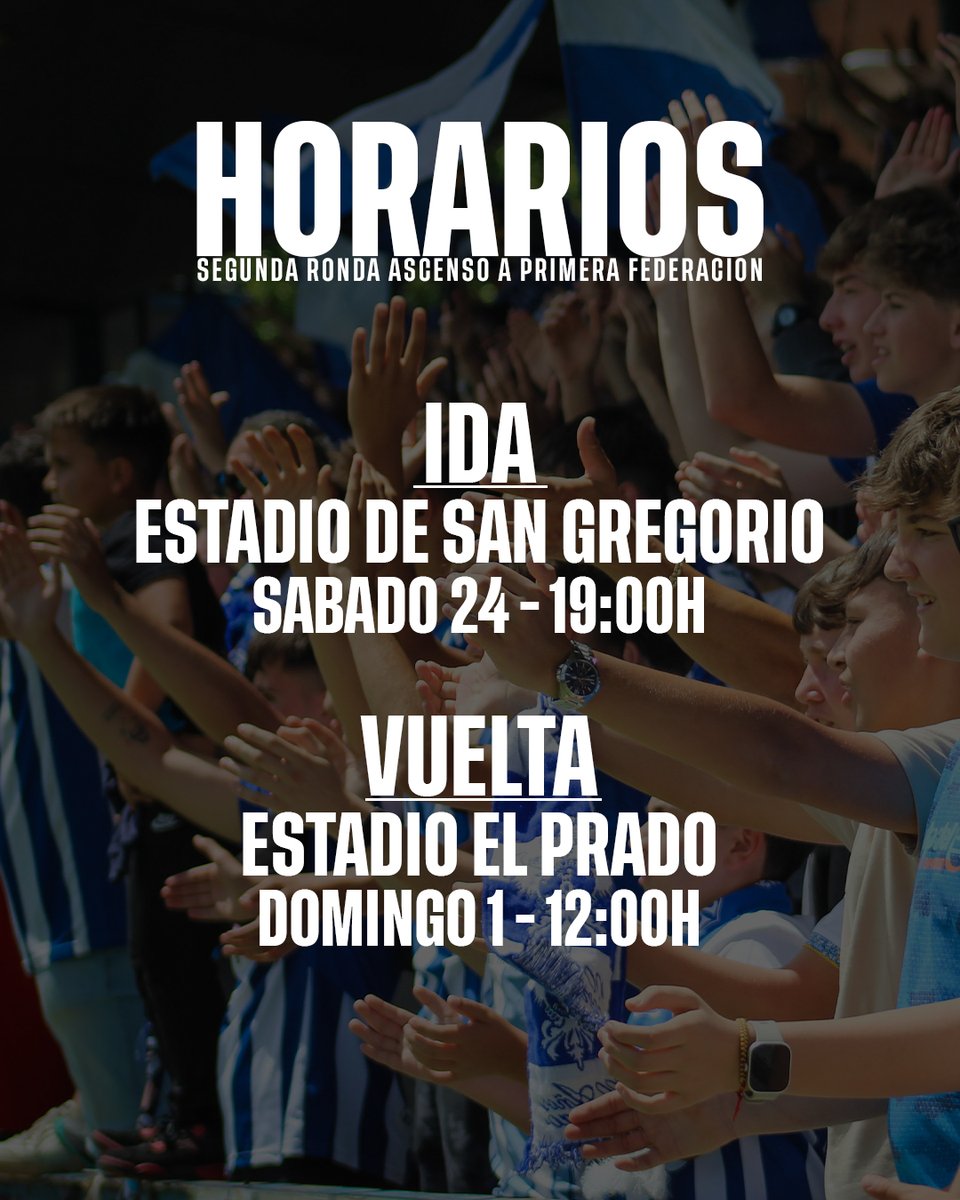 CFTalavera's tweet photo. ⌚️ Confirmados los horarios de la segunda ronda de Play Off

✈️ Ida en Torrent:
Sábado 24 a las 19:00h

🏠 Vuelta en Talavera:
Domingo 1 a las 12:00h https://t.co/y3Ez024y33