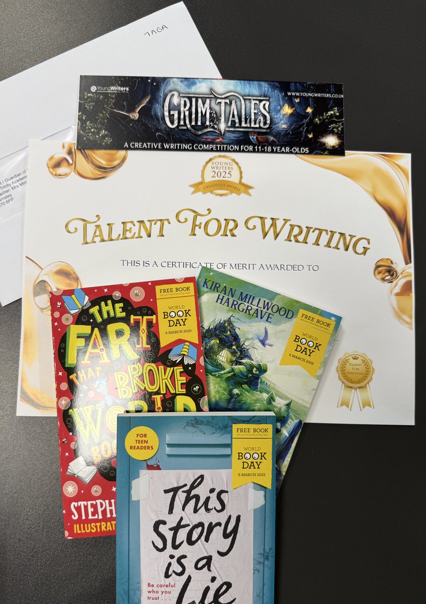 EnglishTASE's tweet image. We are so proud of the students who have been successful in their ‘Grim Tales’ entries. 16 published writers! Phenomenal work 📝🤩 @TrinityAcadStE