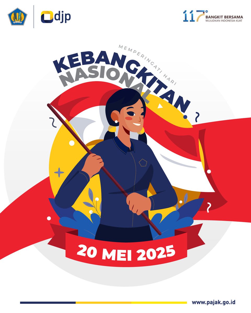 #KawanPajak Selamat Hari Kebangkitan Nasional! Sebagai bagian dari Direktorat Jenderal Pajak, kami berkomitmen untuk terus mendukung penguatan APBN melalui pengelolaan pajak yang optimal dan transparan. Dengan semangat kebangkitan, kami bekerja keras untuk memastikan bahwa setiap