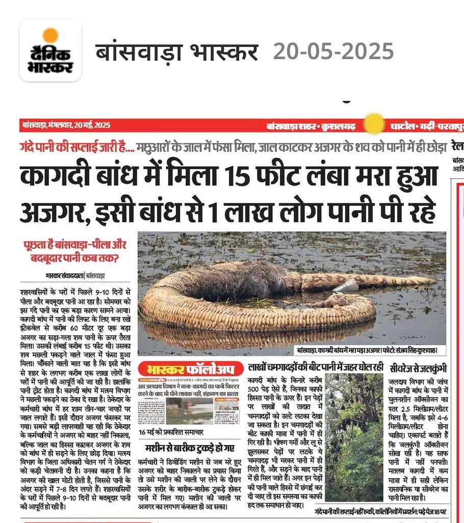 हम बांसवाड़ा वालों में अज़गर को भी निगलने की ताकत है!!😃😃 बधाई बांसवाड़ा की जनता को जो चुप बैठी है... जनता ने अजगर खाया है, अब शायद कोई हाथी मिल जाए आगे 😃😃😃 <a href="/RajCMO/">CMO Rajasthan</a> <a href="/BhajanlalBjp/">Bhajanlal Sharma</a> <a href="/8PMnoCM/">राजस्थानी ट्वीट</a> <a href="/roat_mla/">Rajkumar Roat</a> <a href="/gssjodhpur/">Gajendra Singh Shekhawat</a> 
<a href="/BagadeHaribhau/">Haribhau Bagade</a> <a href="/anandrai177/">Office Of Dr Anand Rai</a> <a href="/narendramodi/">Narendra Modi</a> <a href="/RahulGandhi/">Rahul Gandhi</a>