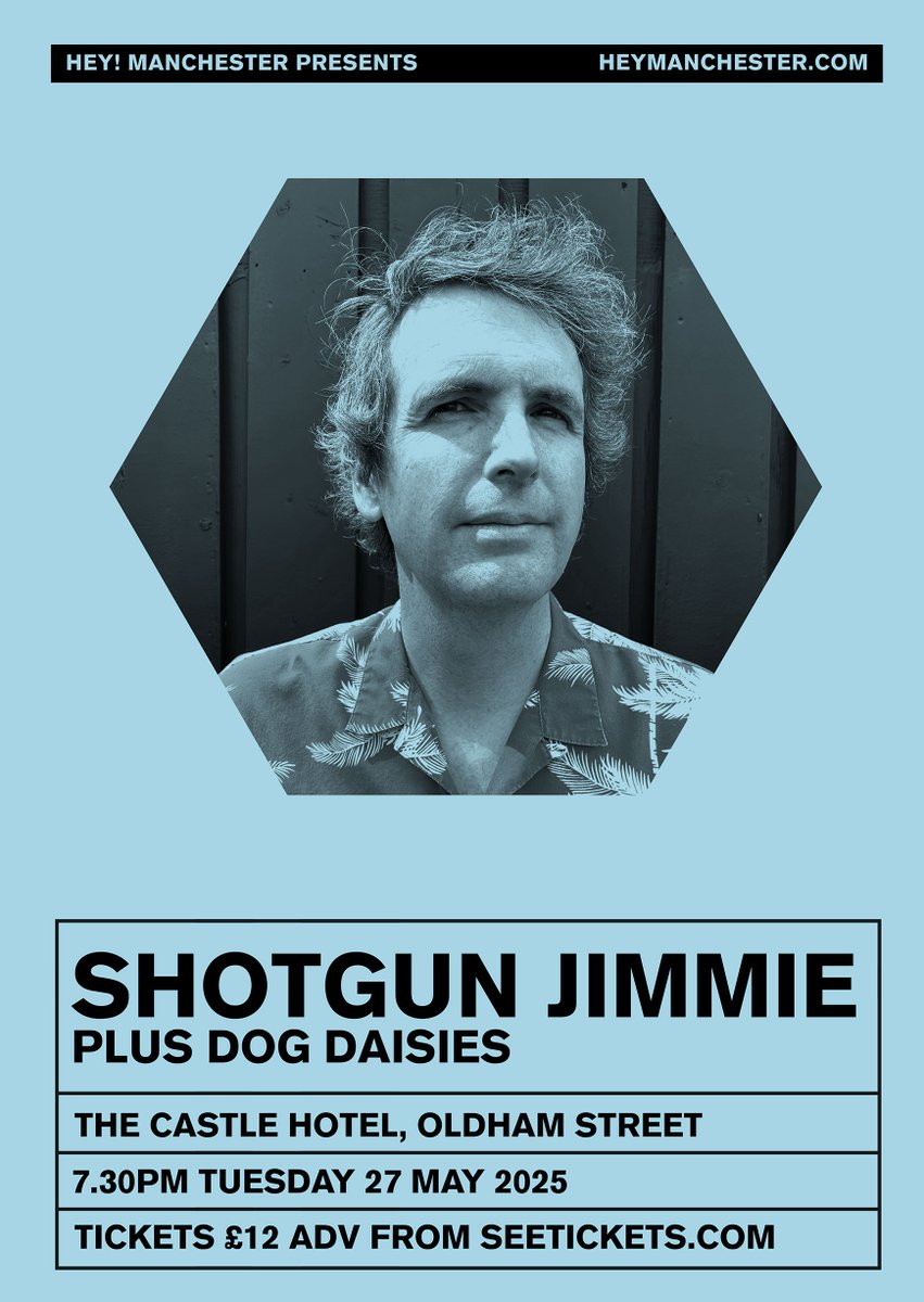 heymanchester's tweet photo. A WEEK TODAY: @jimmieshotgun - last in town with #TheBurningHell - returns to headline @thecastlehotel! Plus support from Lancaster indie-pop group @dogdaisies. Read more, listen to both and book now: https://t.co/60MX24b1dN https://t.co/HdRIZJC46Y