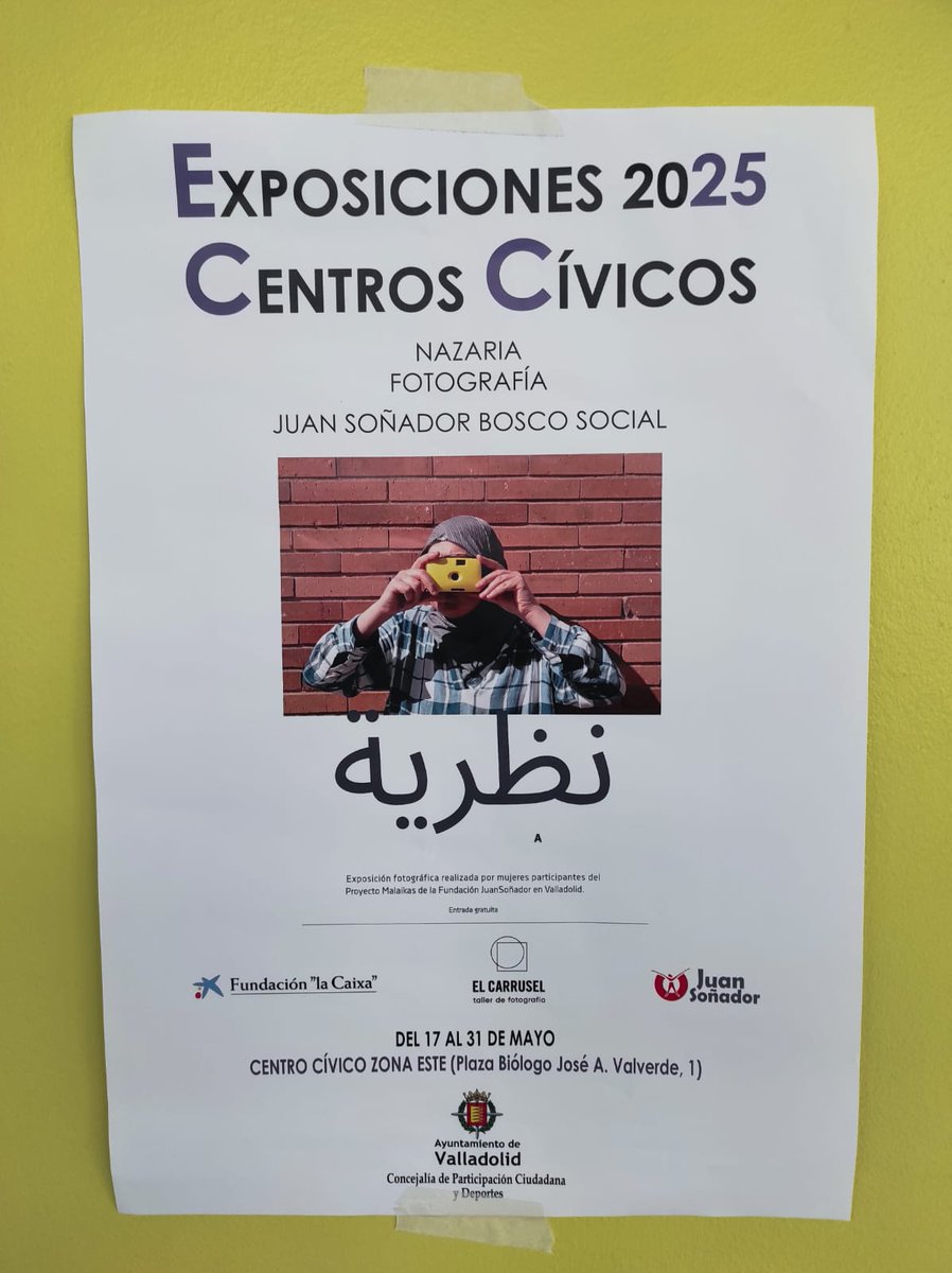 #despiertapajarillos Ya puedes ver en el lateral del Centro Integrado Zona Este la exposición #Nazaria de las mujeres del proyecto Malaikas de la Fundación Juan Soñador. Una mirada a nuestro barrio desde los ojos de personas inmigrantes que residen en él y ya lo viven como propio