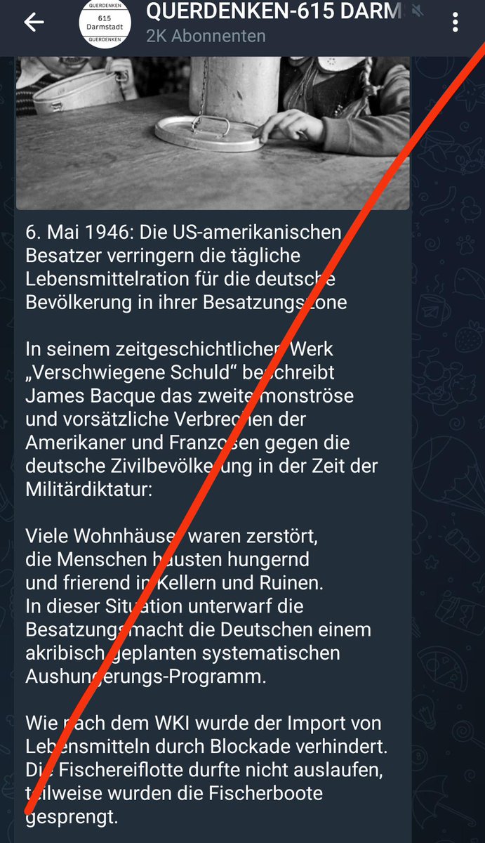 „Systematisches Aushungerungs-Programm“
Was Chris Bart bei #QD615 verbreitet, geht auf stark revisionistische Thesen von James Bacque zurück. Diese wurden von zahlreichen Historiker*innen als unbelegt oder methodisch fehlerhaft kritisiert.
1/x
