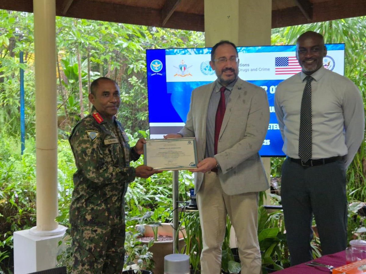 UNODC Global Maritime Crime Programme (@unodc_mcp) on Twitter photo <a href="/UNODC_MCP/">UNODC Global Maritime Crime Programme</a> handed over PPE & Personal Radiation Detectors to @CoastGuardMV 🇲🇻 supported by US Export Control and Related Border Security (EXBS) Program. Aim: strengthening maritime security & safety 🤝 Thanks to <a href="/StateISN/">State ISN Bureau</a> 🇺🇸 for the support! #MaritimeSecurity #EXBS <a href="/UNODC_MCP/">UNODC Global Maritime Crime Programme</a> handed over PPE & Personal Radiation Detectors to @CoastGuardMV 🇲🇻 supported by US Export Control and Related Border Security (EXBS) Program. Aim: strengthening maritime security & safety 🤝 Thanks to <a href="/StateISN/">State ISN Bureau</a> 🇺🇸 for the support! #MaritimeSecurity #EXBS