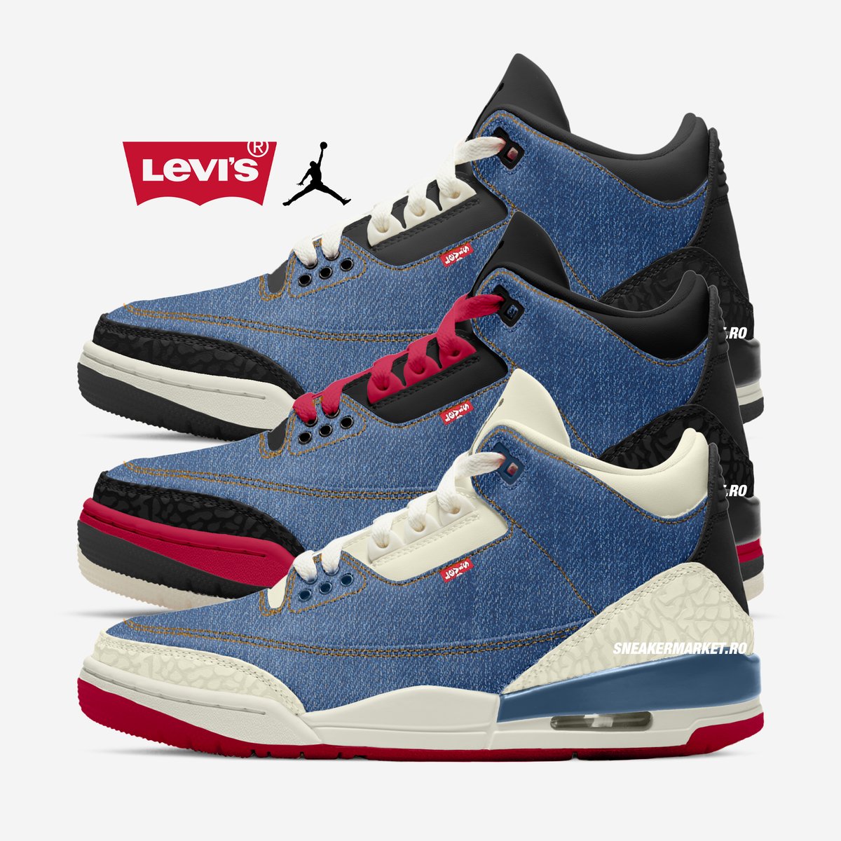 sneakermarketro's tweet image. Two more Levi Strauss &amp;amp; Co (Levi's) x Air Jordan 3 Retro SP colorways are also expected to release during Nike's Spring 2026 season 🗓
Details: u.sneakermarket.ro/mpb54zm7