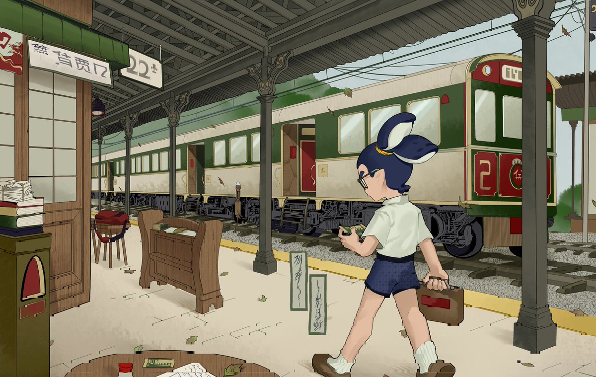 Wubuliang's tweet photo. 👓🚞
#coroika 
#コロイカ https://t.co/McUK502IvP