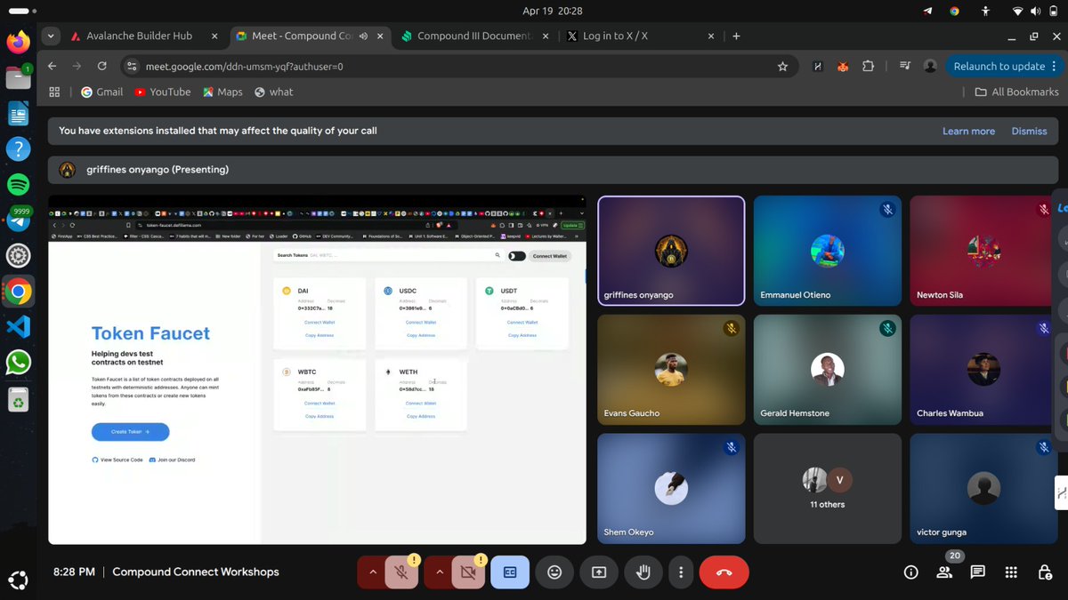 Rolly_jack's tweet photo. Just wrapped up the final #CompoundConnect sessions
Huge thanks to @vicgunga @wuod__odhis @GriffinOduol @zuhdev & @compoundfinance for the deep dive into DeFi dev. learned a ton.
Time to build! https://t.co/AXdcP56Un6