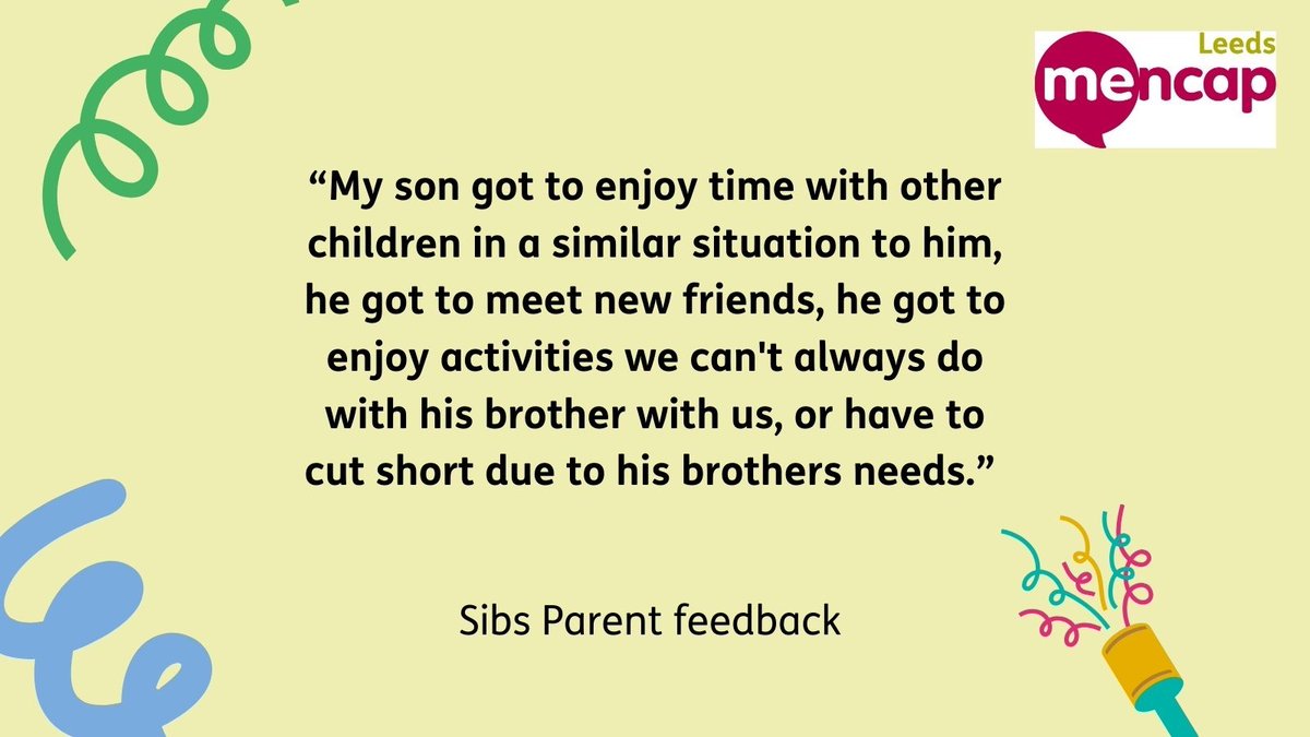 🌟Our Sibs Group has had some glowing feedback over the years.🌟

👉Here's what one parent had to say!