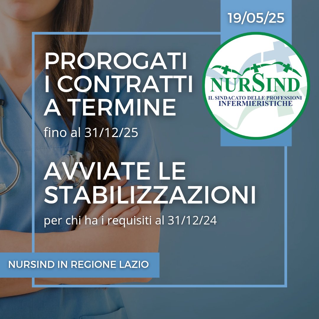 NurSind_Roma's tweet photo. 🔷Prorogati fino al 31/12/25 i contratti a tempo determinato in scadenza a giugno 
🔷Avviate le procedure di stabilizzazione per chi ha i requisiti al 31/12/24
👉🏼Questi i risultati dell'incontro di ieri in @RegioneLazio  dove per noi era presente @stefanobarone08 https://t.co/6DHM4KZe4O