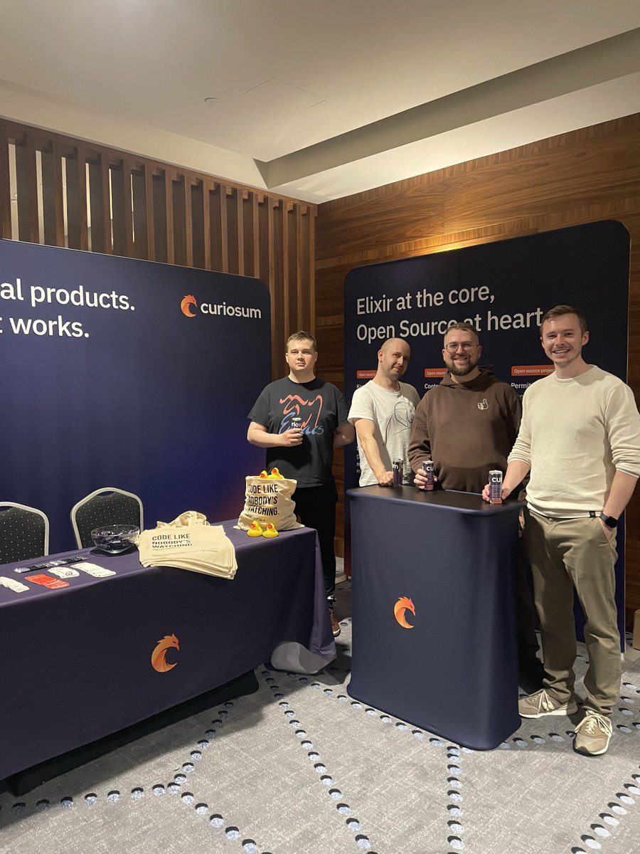 curiosum_dev's tweet image. What a week! @ElixirConfEU 2025 is already behind us.
We came back with a great experience and a fresh energy!
We were proud to be a Platinum Sponsor of this year’s event, and even prouder to meet so many incredible Elixir enthusiasts at our stand. Huge thanks to everyone who…