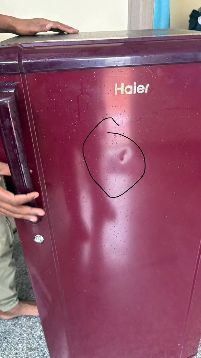 marshal_olson's tweet photo. @FurlencoSupport @FURLENCO I have received the product today but there are dents &amp; scratches on the refrigerator, also the washing machine has scratches on it!

Tomorrow if I want to return the product I am not gonna pay extra cost for this https://t.co/x6zObxmwVl