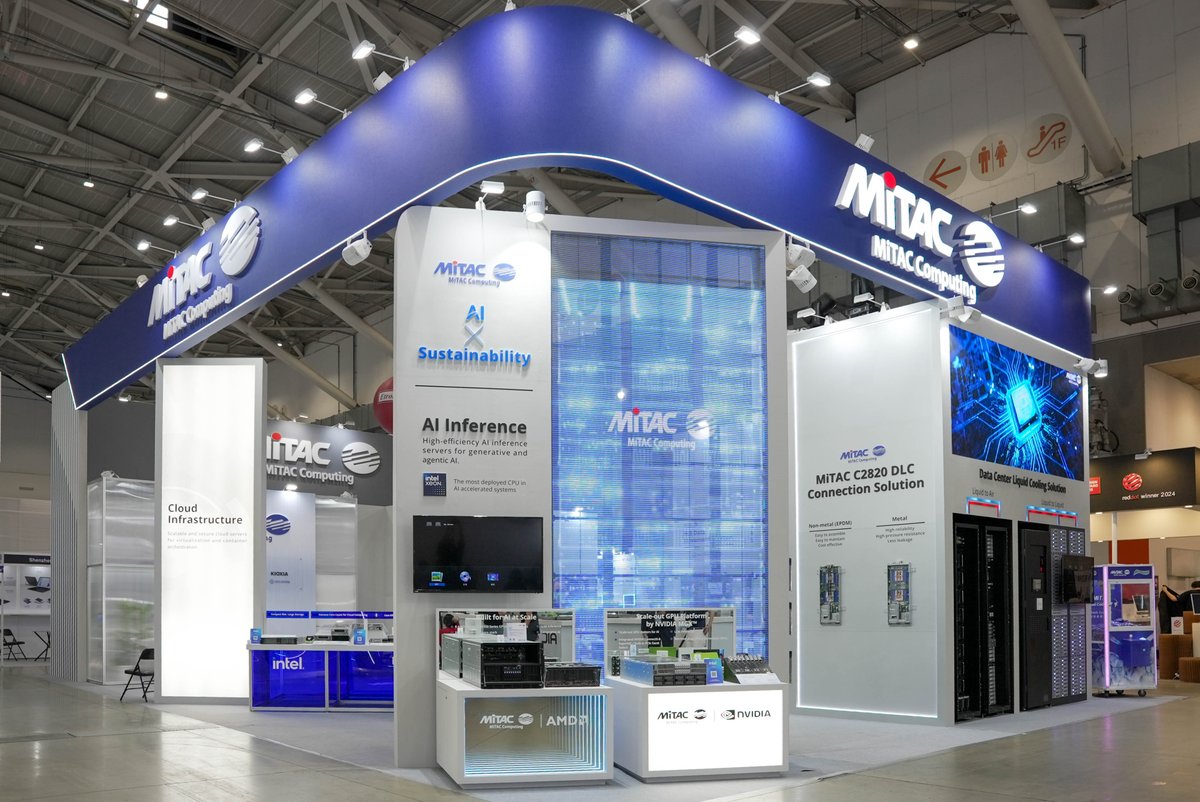 MiTACcomputing's tweet image. We’ve officially landed at #COMPUTEX2025! 🚀
MiTAC Computing is showcasing AI, HPC, Cloud, Enterprise Servers &amp;amp; solutions with partners.
Explore what’s powering the future of computing👇

📍 Booth #M1110
🔗 pse.is/Computex2025

#ServerSolutions #AIInfrastructure #HPC