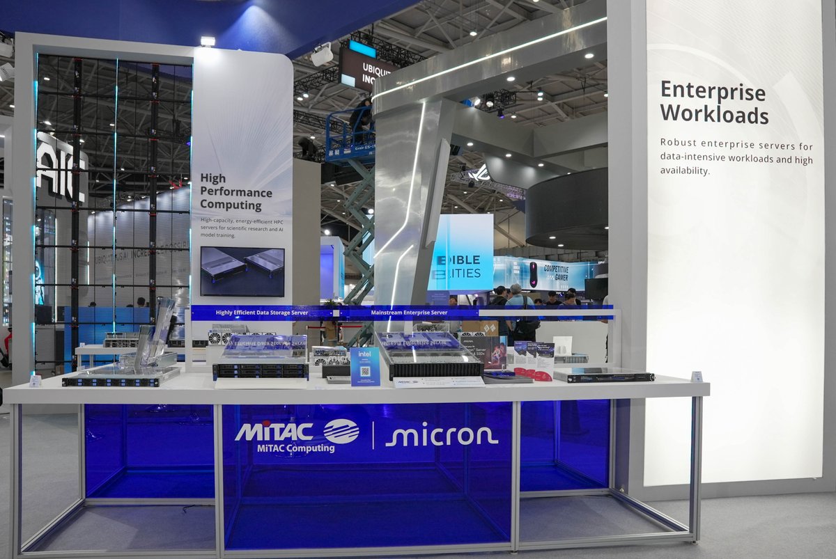 MiTACcomputing's tweet image. We’ve officially landed at #COMPUTEX2025! 🚀
MiTAC Computing is showcasing AI, HPC, Cloud, Enterprise Servers &amp;amp; solutions with partners.
Explore what’s powering the future of computing👇

📍 Booth #M1110
🔗 pse.is/Computex2025

#ServerSolutions #AIInfrastructure #HPC