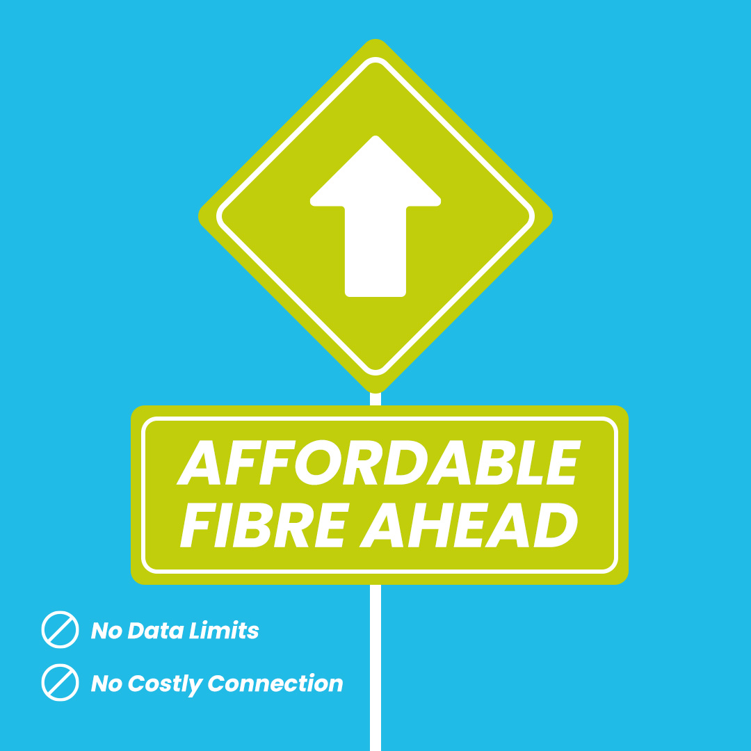 Next stop: Unlimited, budget-friendly internet! No data limits, no pricey setup 🙅‍♂️ Get on the road to Affordable Fibre. Sign up today: bit.ly/44brryP