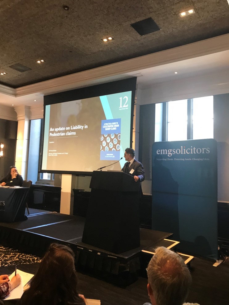 Pankaj Madan (conference Chair) presenting ‘An update on liability for pedestrian accidents’ - #ABIWeek