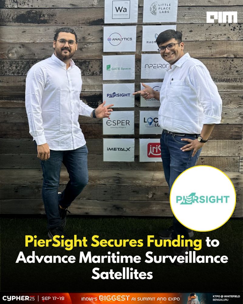 AIM (@analyticsindiam) on Twitter photo Ahmedabad-based space-tech startup PierSight has raised a total of $8 million in seed funding, with new capital coming from <a href="/ce_ventures/">CE Ventures</a> (CEIIF), Sustainable Ocean Alliance (SOA), and notable backers like Swiggy co-founder <a href="/nandanreddy/">nandan reddy</a> , Boundless investor <a href="/natashamalpani/">Natasha Malpani 👁</a> , and Ahmedabad-based space-tech startup PierSight has raised a total of $8 million in seed funding, with new capital coming from <a href="/ce_ventures/">CE Ventures</a> (CEIIF), Sustainable Ocean Alliance (SOA), and notable backers like Swiggy co-founder <a href="/nandanreddy/">nandan reddy</a> , Boundless investor <a href="/natashamalpani/">Natasha Malpani 👁</a> , and
