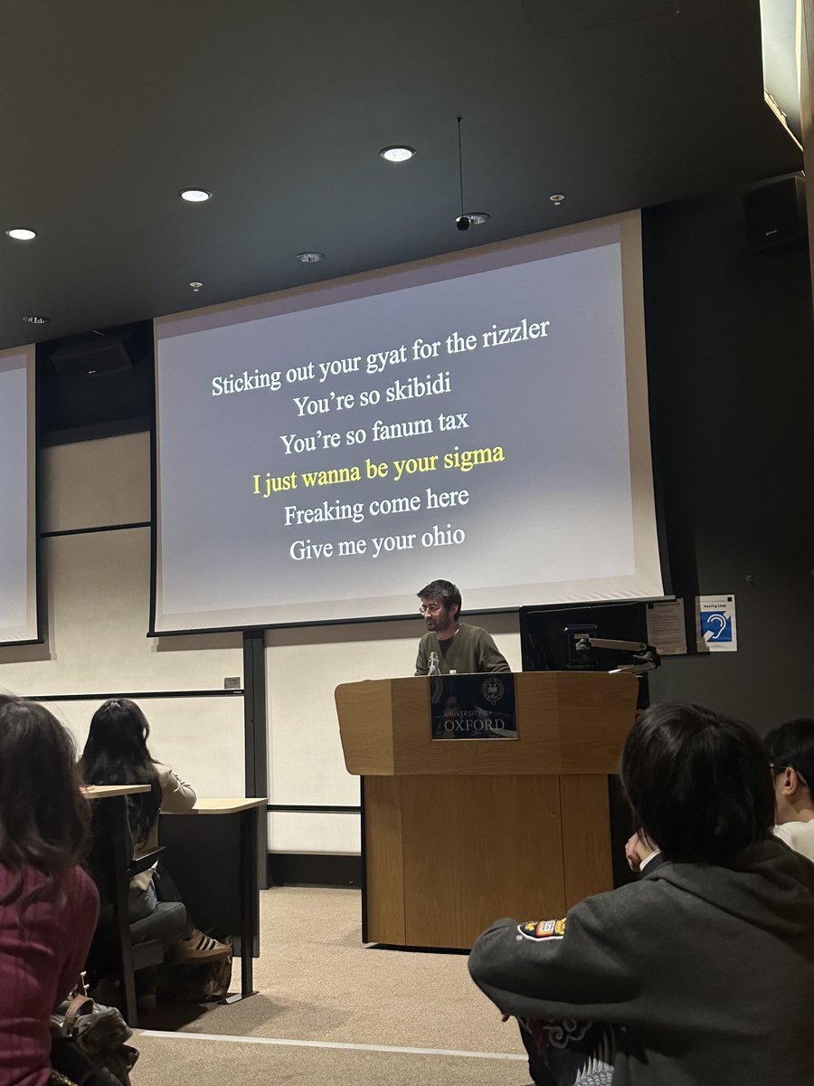 I have now lectured about the "Rizzler song" at Harvard, Yale, Stanford, and Oxford.