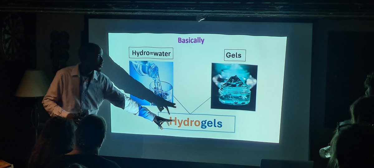 <a href="/Medway_Pharmacy/">Medway School of Pharmacy</a> continued the fun after a break with a look at the fascinating world of hydrogels with PhD student Murtala Ya'u Dahiru. Who knew we use them everyday from hair gel to medicines! His research looks at improved drug delivery with novel hydrogels