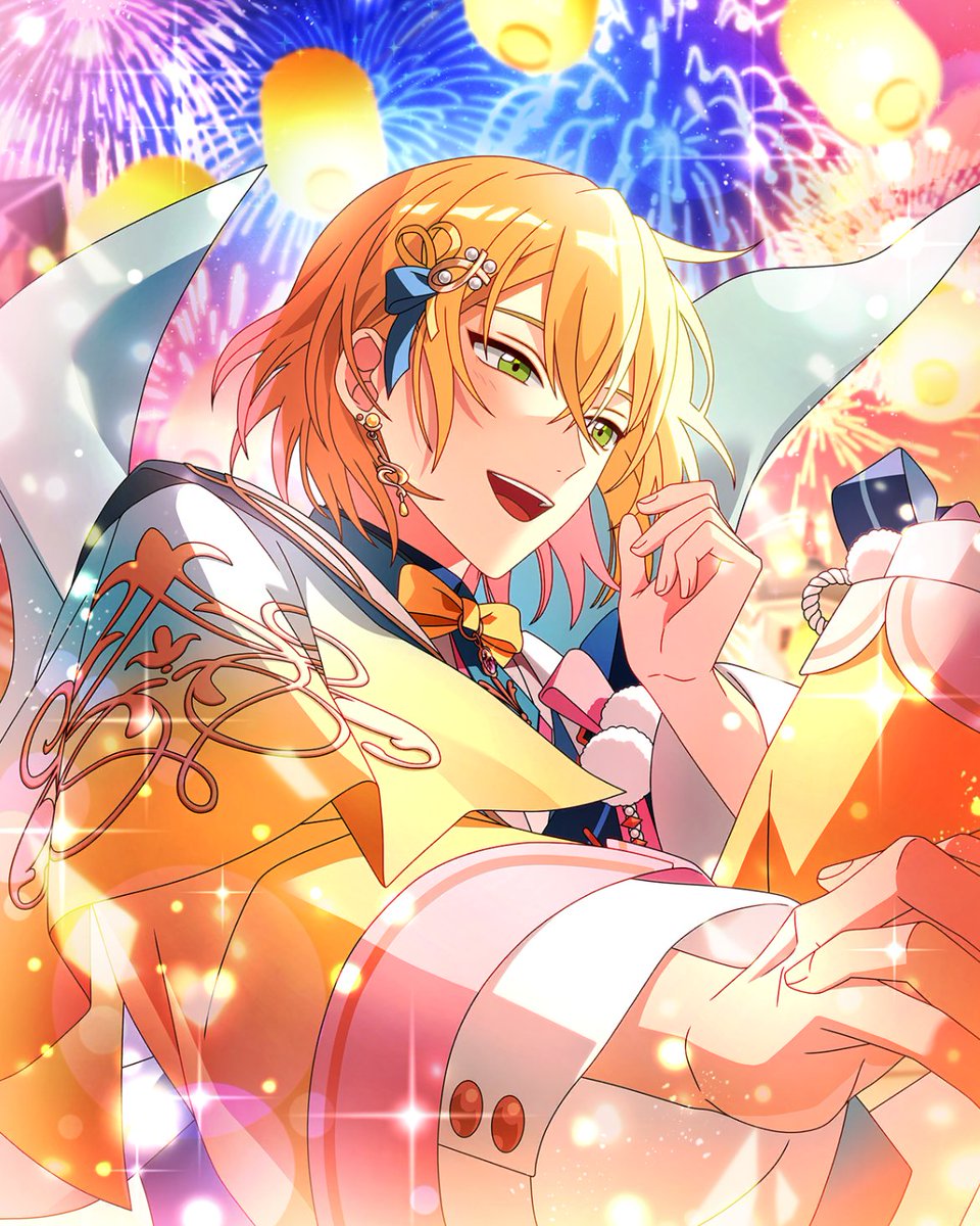 フルカードイラスト 《繋ぐ祭りにきみたちの笑顔を》SSR 【祝福の花火