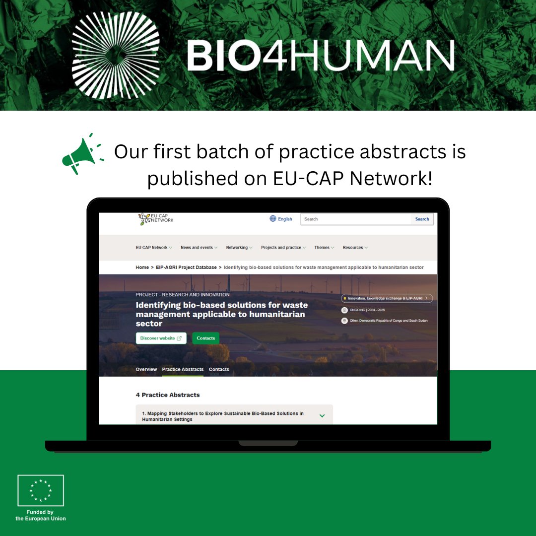 bio_4_human's tweet image. 📝 Bio4HUMAN’s first Practice Abstracts are now live on the EU CAP Network!
They highlight key objectives, methods & findings from 4 major deliverables in our first reporting period.
👉 Read them here: eu-cap-network.ec.europa.eu/projects/ident…
#Bio4HUMAN #HorizonEurope