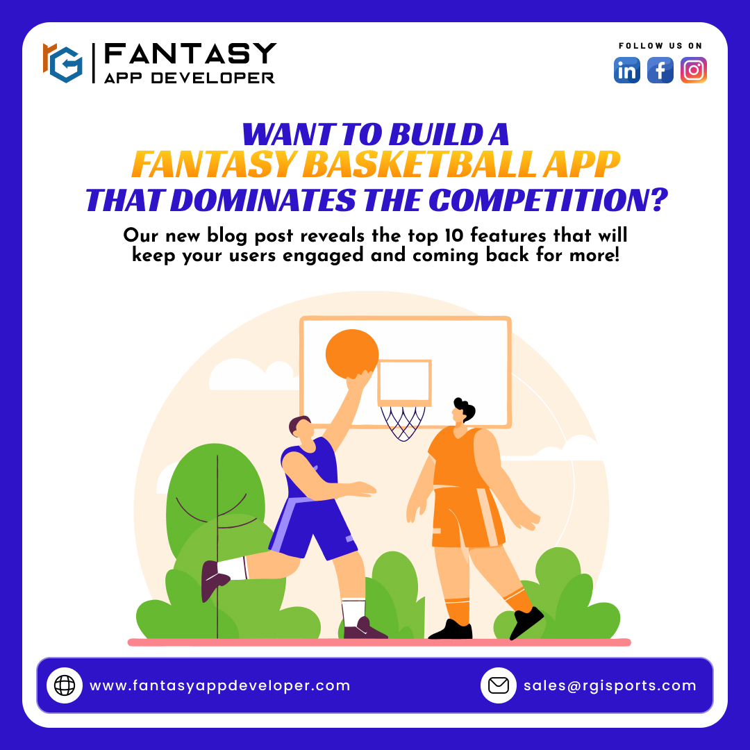 Read about the essential features for a successful fantasy basketball app and create an unforgettable fantasy sports experience.

📞 91-982-868-6605
✉️ sales@rgisports.com
#FantasyBasketball #AppDevelopment #FantasysportsIndia #FantasyappDeveloper